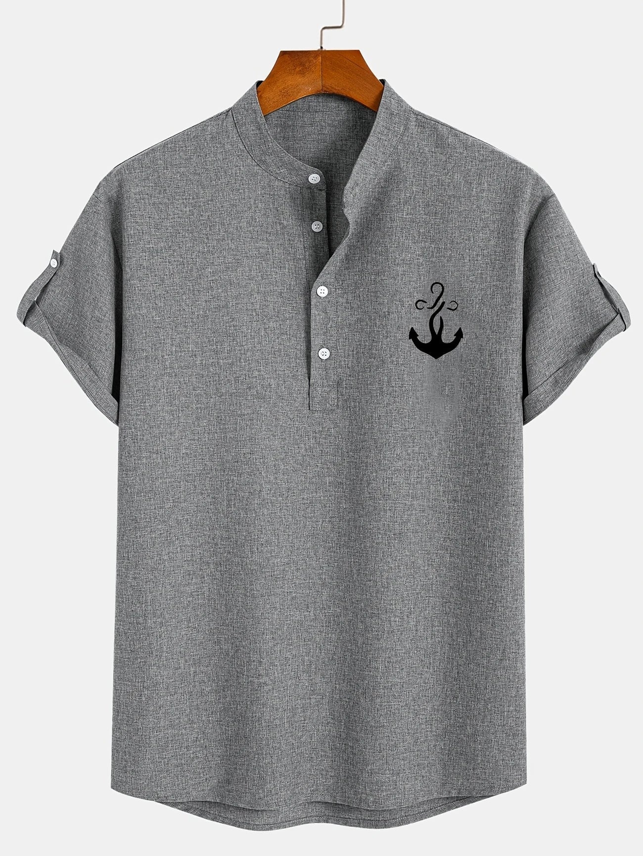 Harlan - Textured High-Collar Shirt