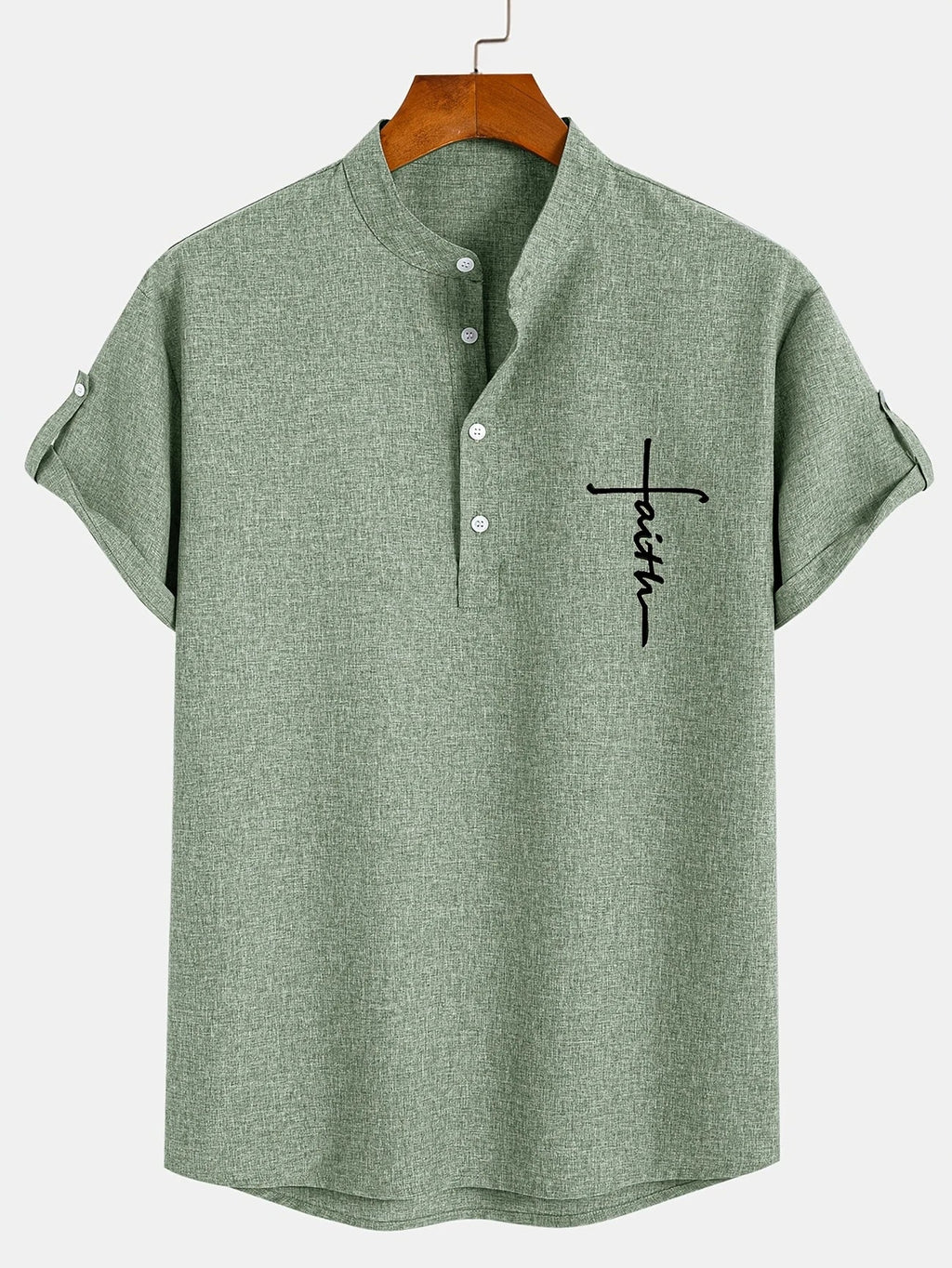 Harlan - Textured High-Collar Shirt