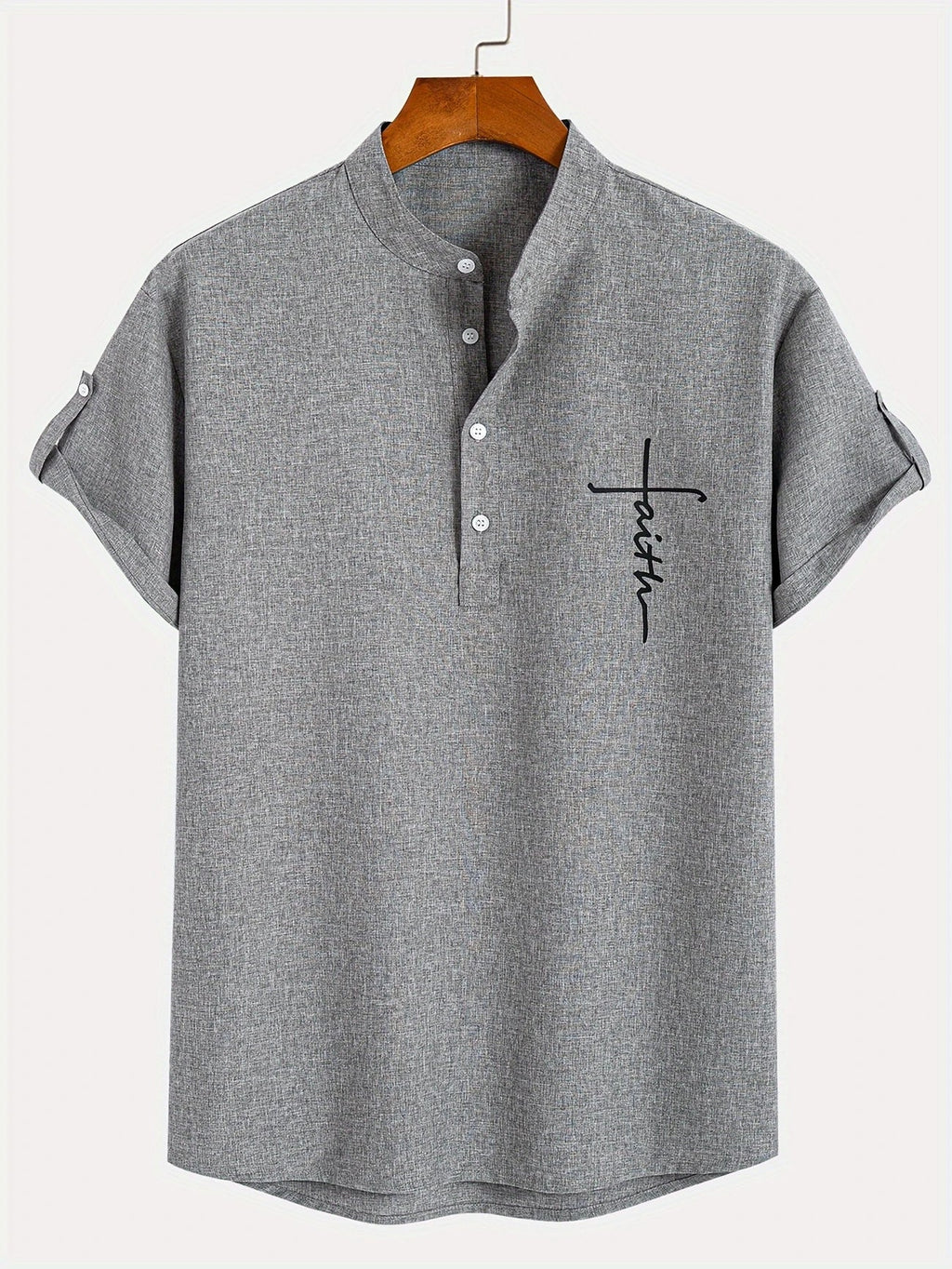 Harlan - Textured High-Collar Shirt