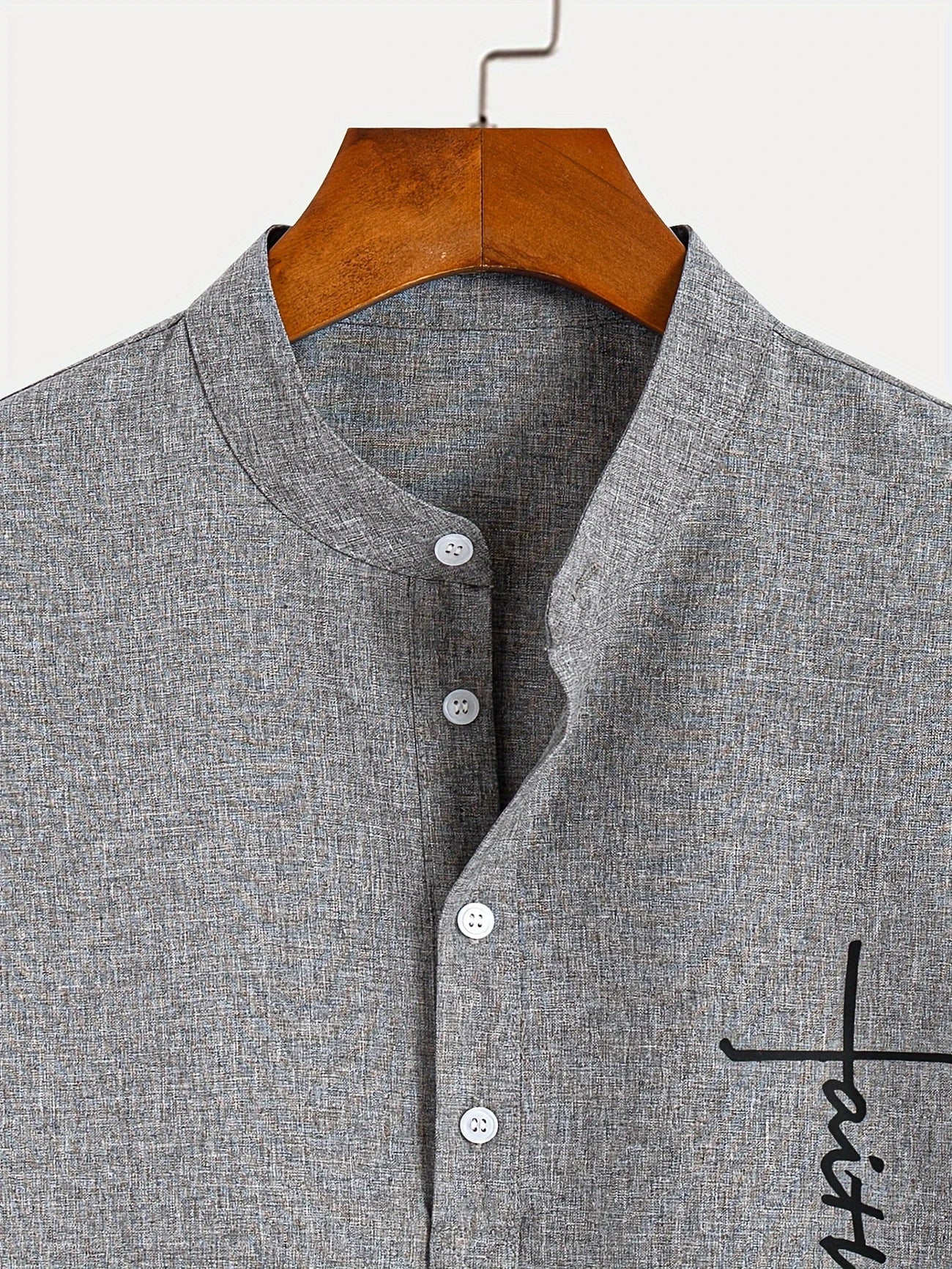 Harlan - Textured High-Collar Shirt