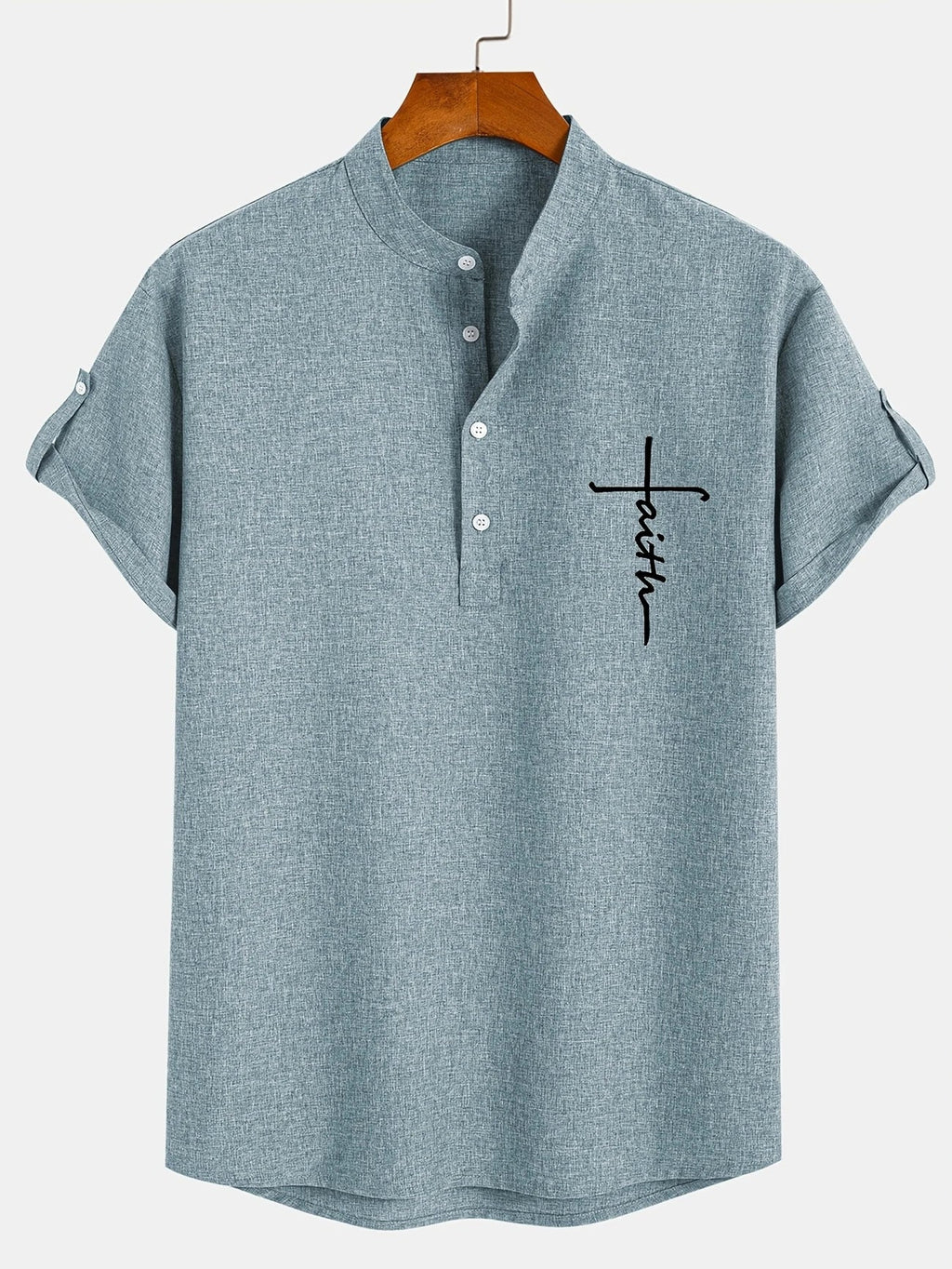Harlan - Textured High-Collar Shirt