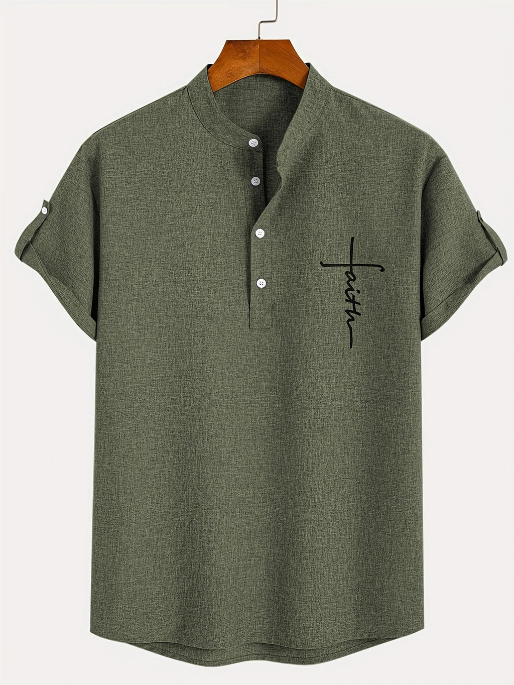 Harlan - Textured High-Collar Shirt